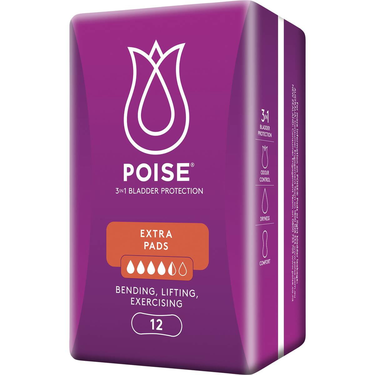 Poise Incontinence Pads Extra 12 Pack