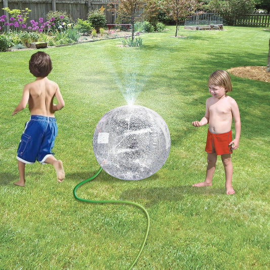 Summer Club Silver Sparkle Beach Ball with Sprinkler - 90cm