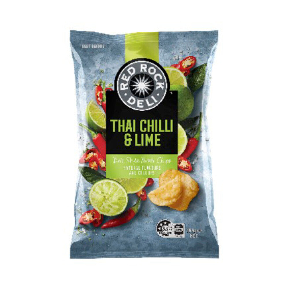 Red Rock Deli Potato Chips Thai Chilli & Lime - 165g
