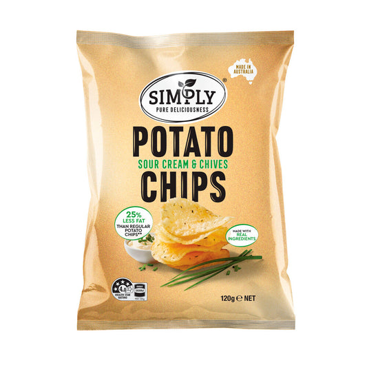 Simply Regular Potato Chips Sour Cream Chives - 120g