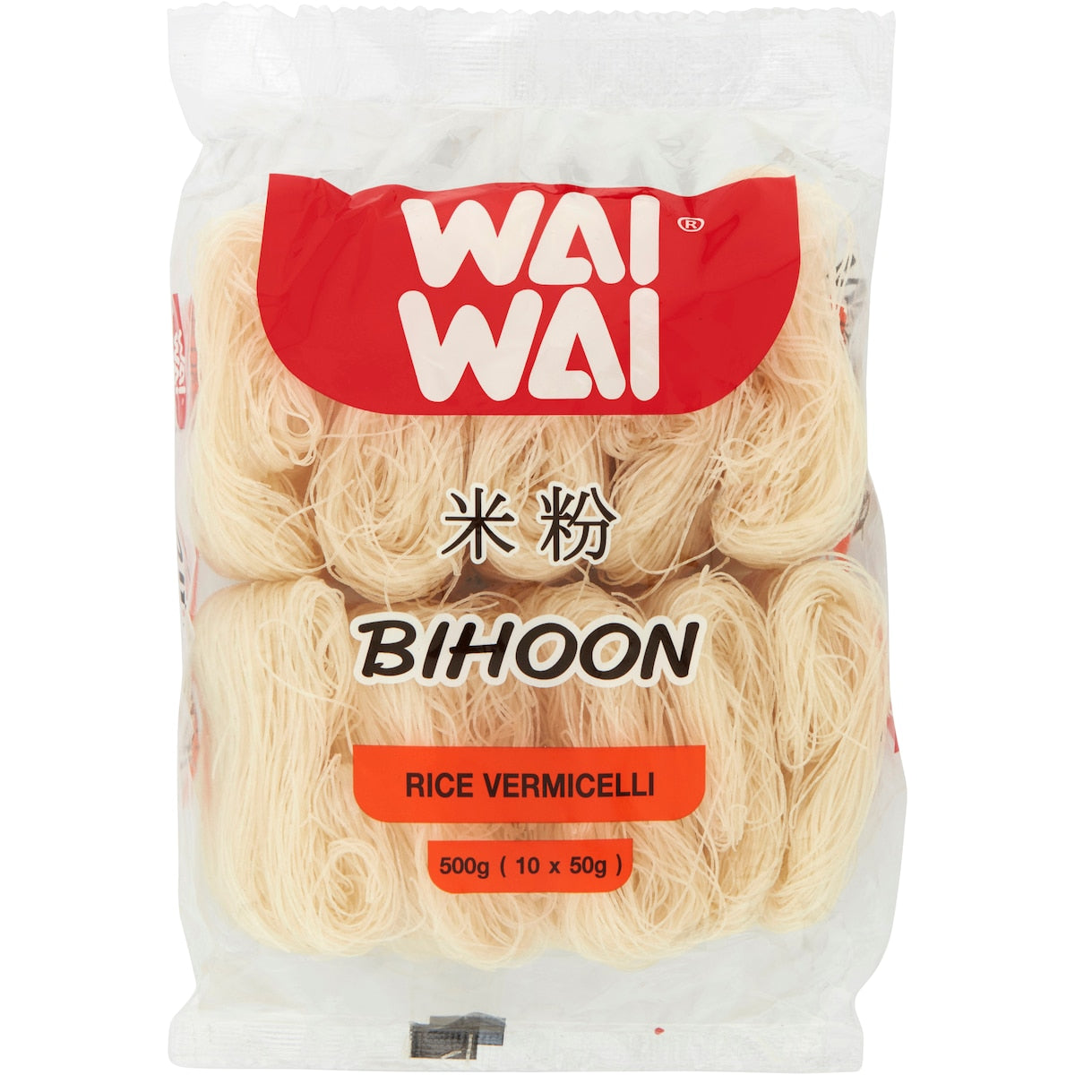 Wai Wai Bihoon Rice Vermicelli 50g X 10 Pack