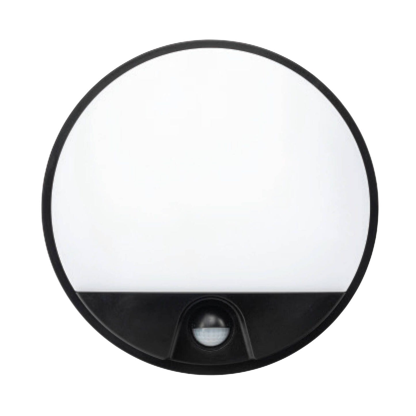 Brilliant Alston Slimline Round Bunker Security Sensor Light - 10W - 205mm - Black - 1000 Lumens