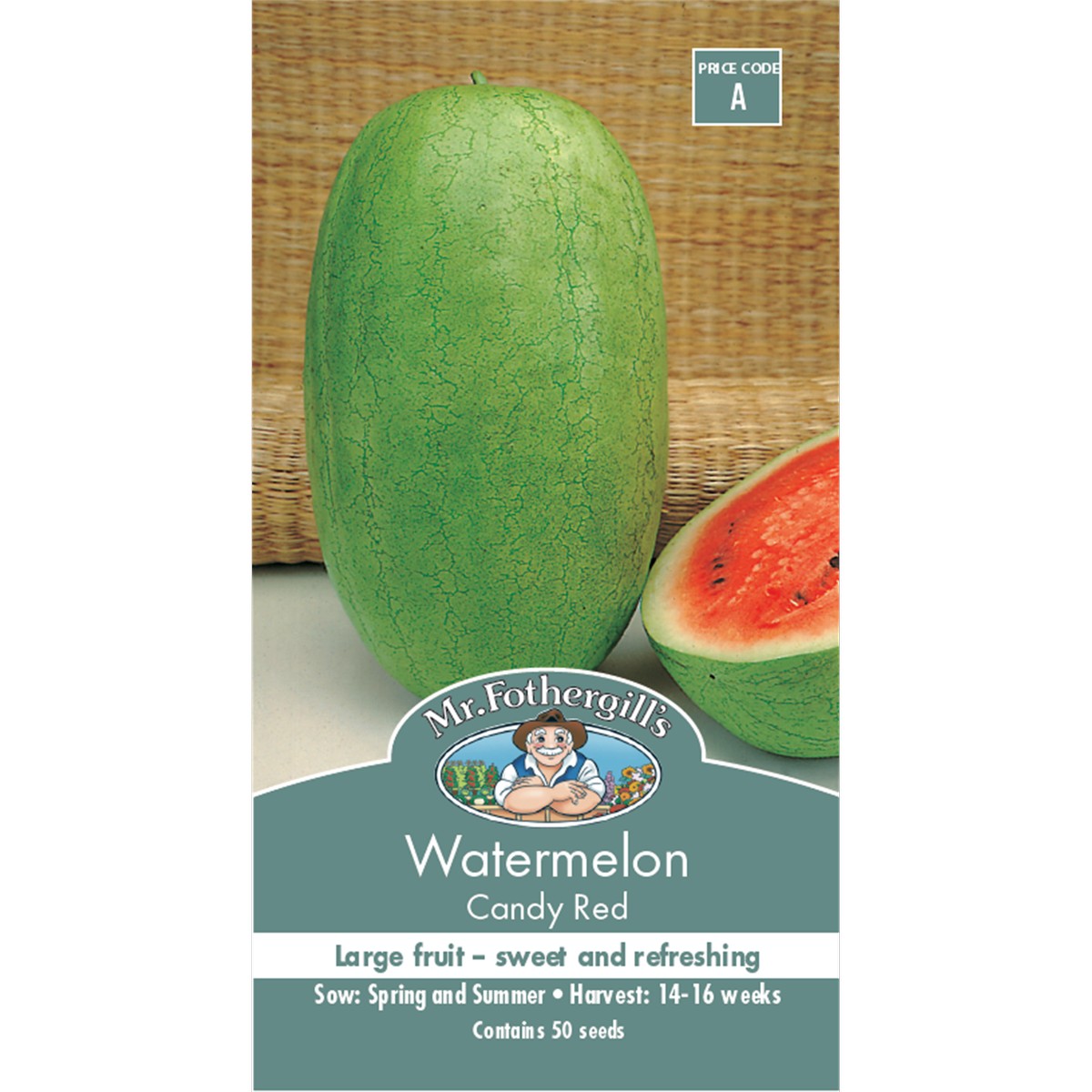 Mr Fothergill Watermelon Seeds - Candy Red - 12kg - Sweet - Reliable