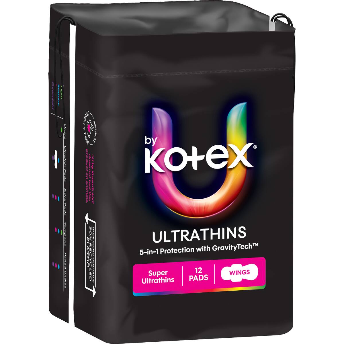 U By Kotex Ultrathin Pads Super With Wings 12 Pack