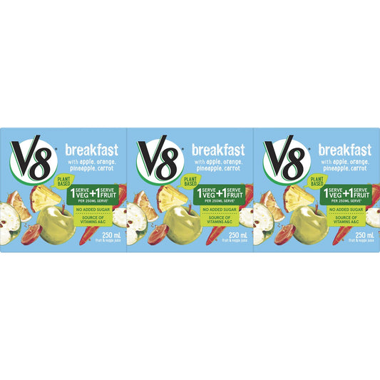 V8 Breakfast Juice Multipack 3 x 250ml
