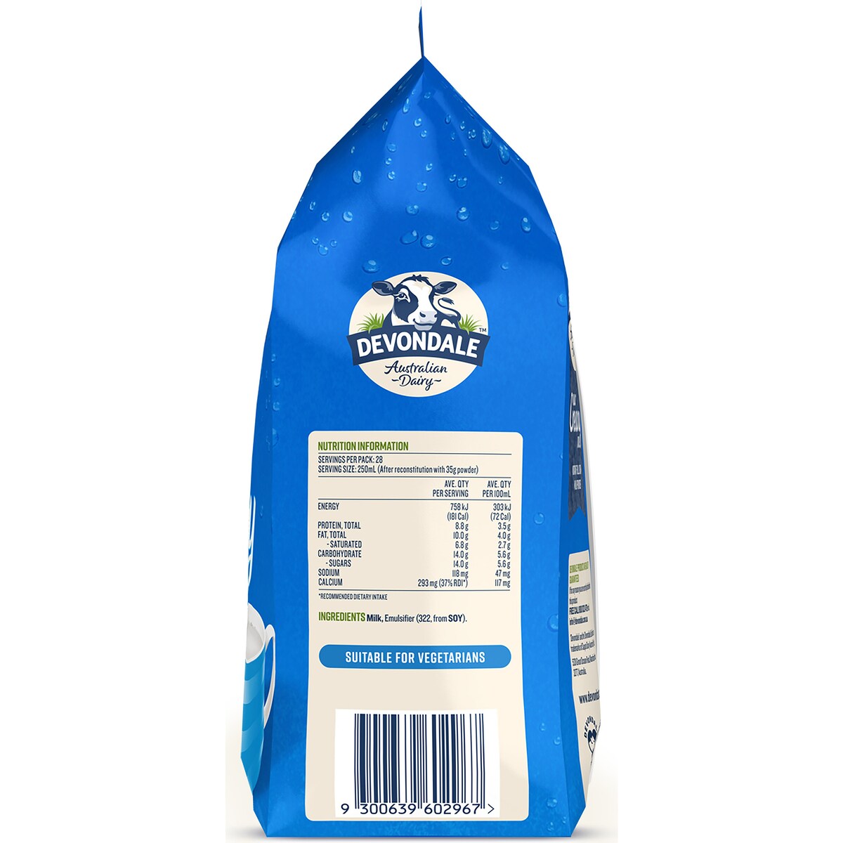 Devondale Full Cream Milk Powder Long Life Uht 1kg