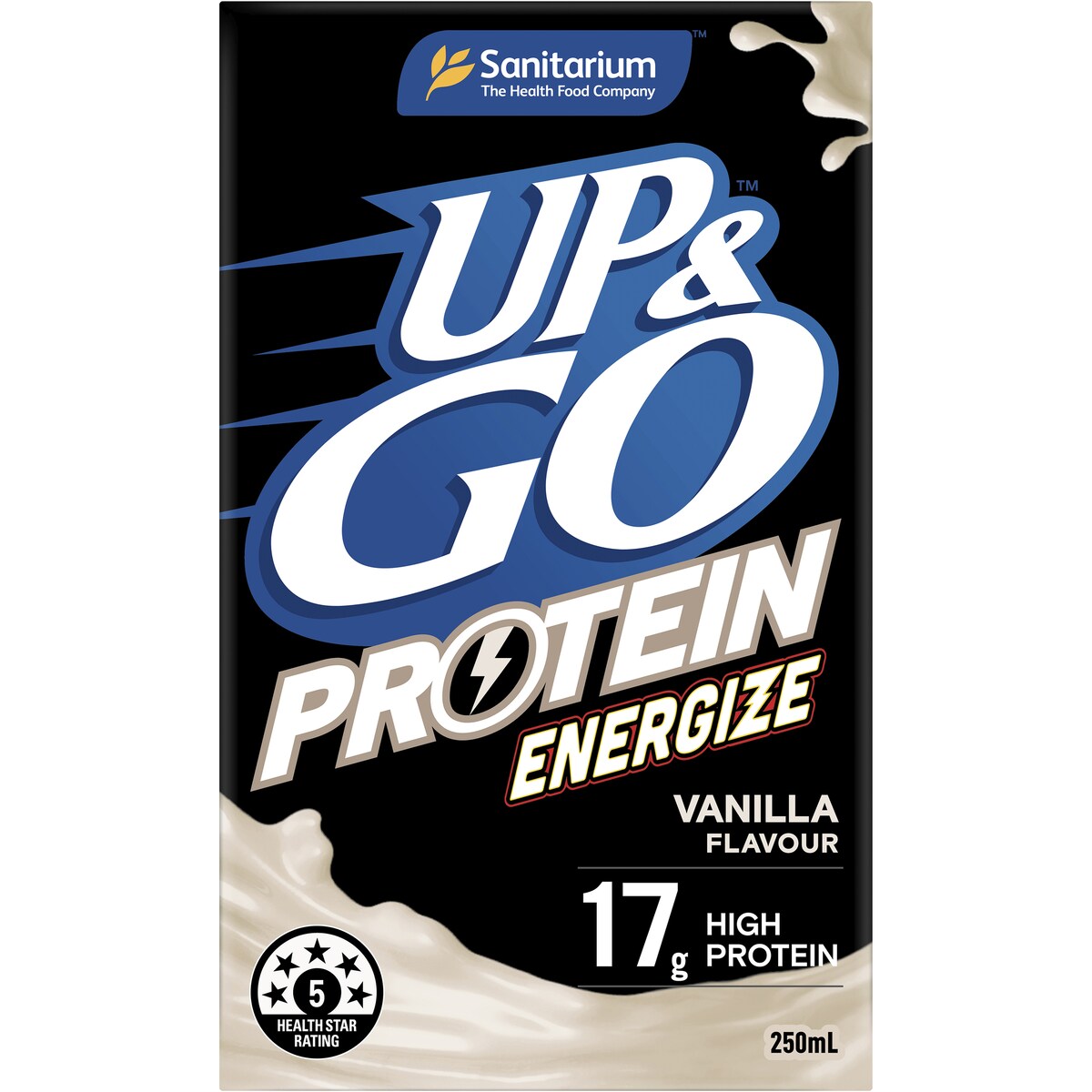 Sanitarium Up&Go Protein Energize Vanilla 250ml x6 Pack