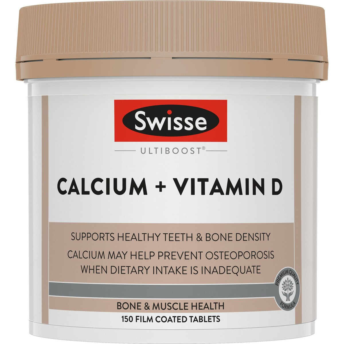 Swisse Ultiboost Calcium & Vitamin D Coated Tablets 150 pack