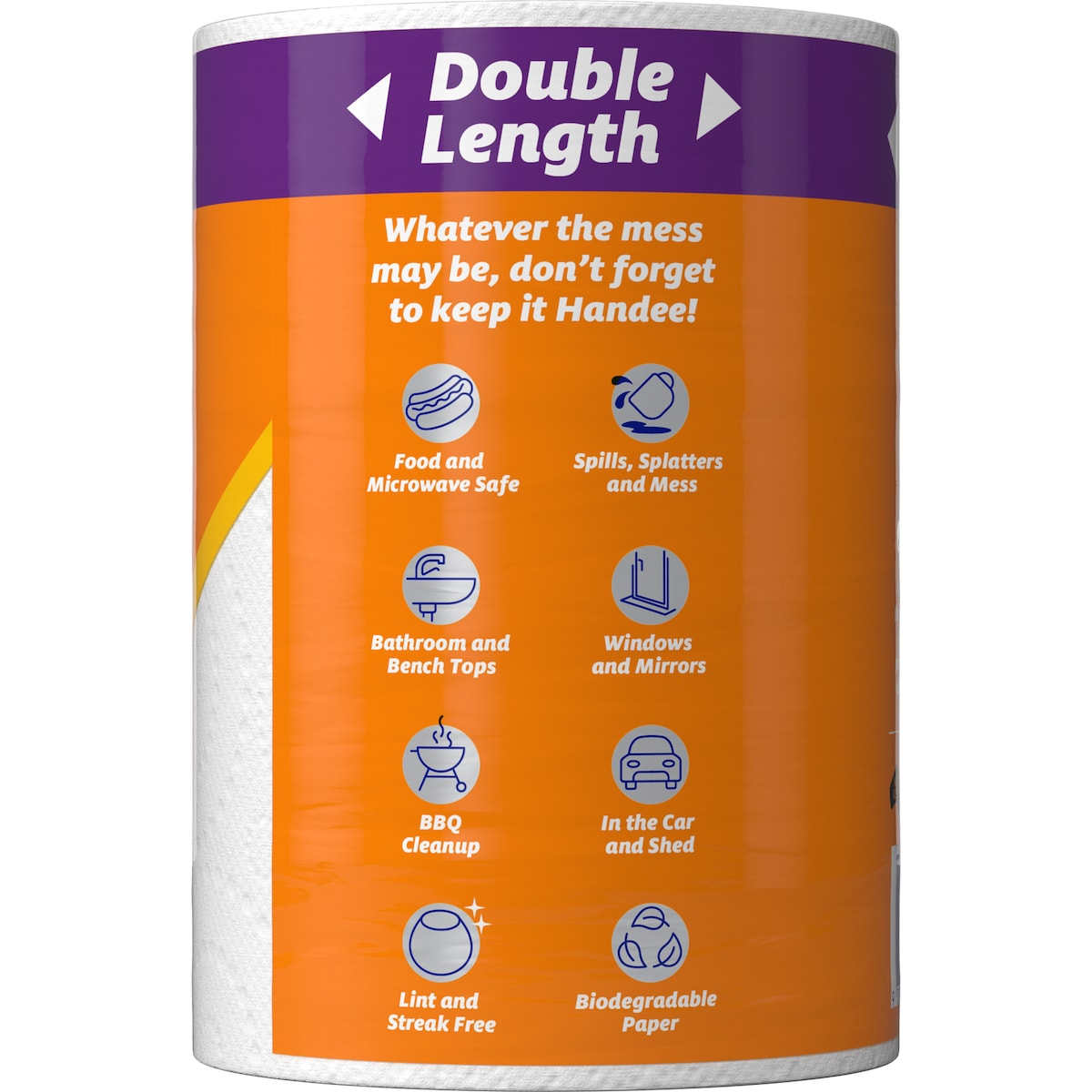 Handee Ultra Double Length Paper Towel White 360 Sheets 3 Pack
