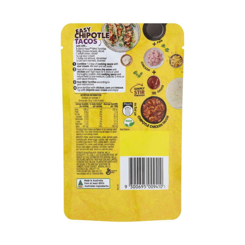 Old El Paso Chipotle Taco Cooking Sauce - 170g