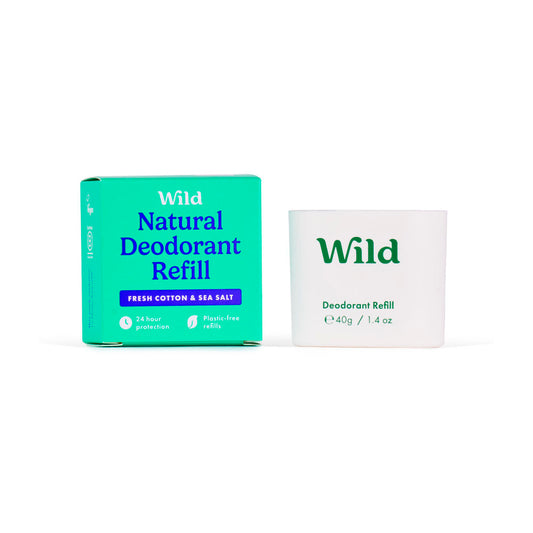 Wild Fresh Cotton & Sea Salt Vegan Natural Deo - 40g