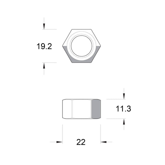 Zenith Hot Dipped Galvanised Hex Nut M12