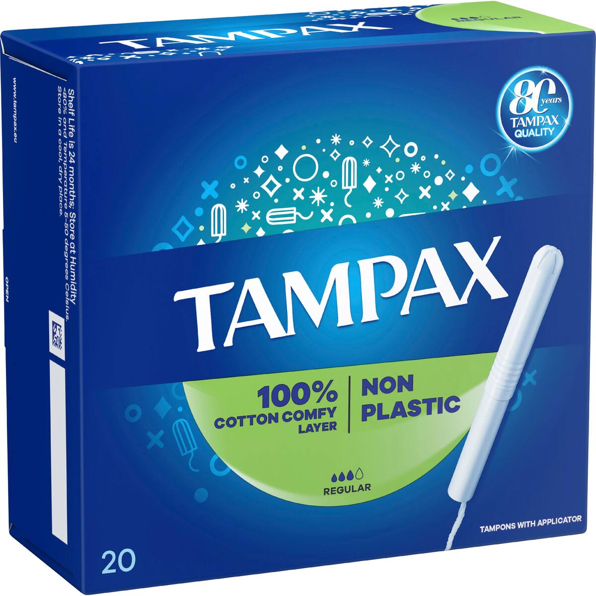Tampax Regular Tampons With Applicator 20 Pack