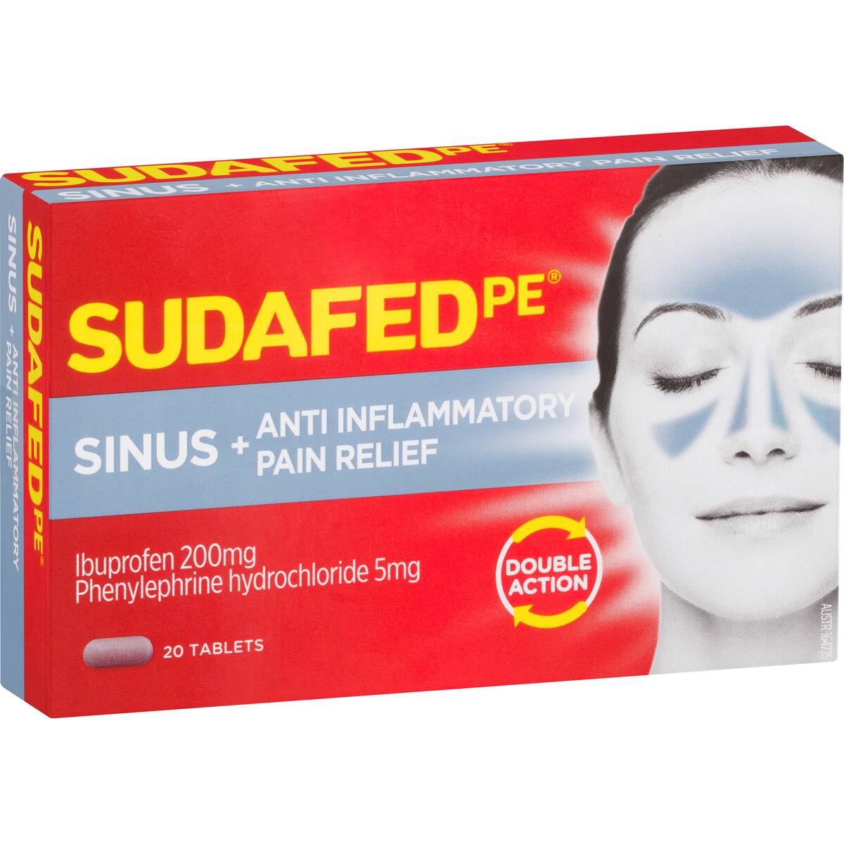 Sudafed Pe Sinus Anti Inflammatory Pain Relief Tablets 20 Pack