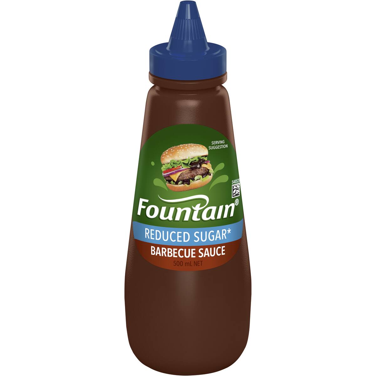 Fountain Barbecue Bbq Sauce Reduced Sugar 500ml