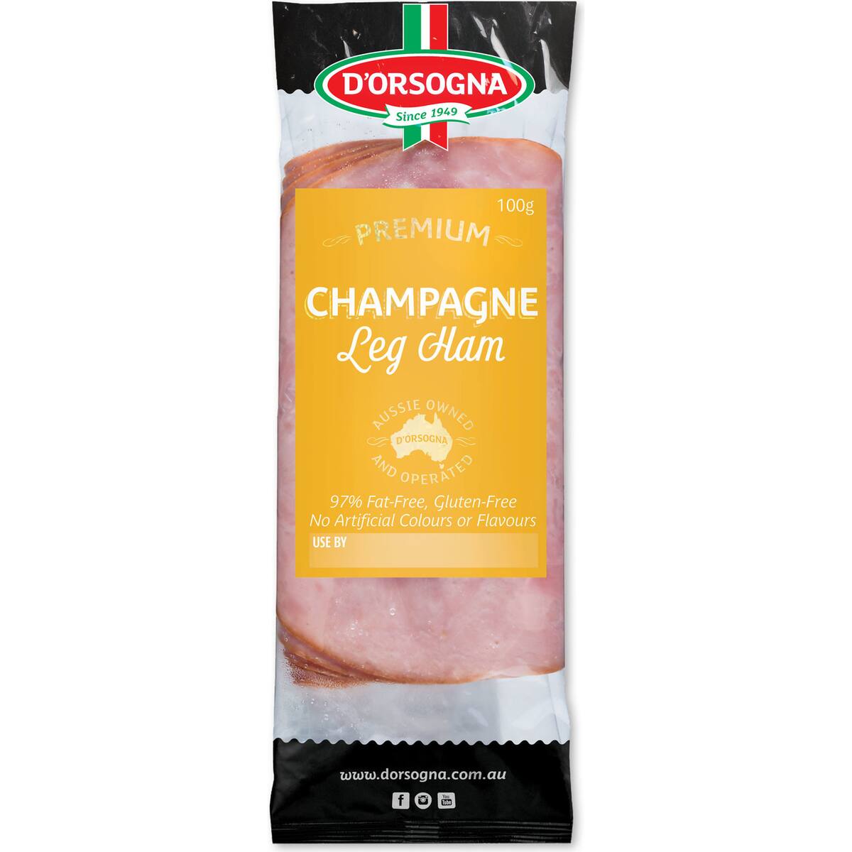 D'orsogna Deli Fresh Ham Champagne Leg 100g