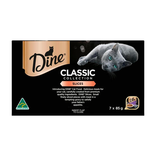 Dine Cuts In Gravy With Turkey Wet Cat Food 85g Tray - 7 pack