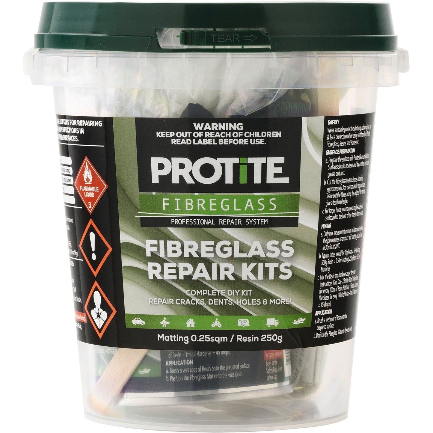 Protite Fibreglass Kit - 250g