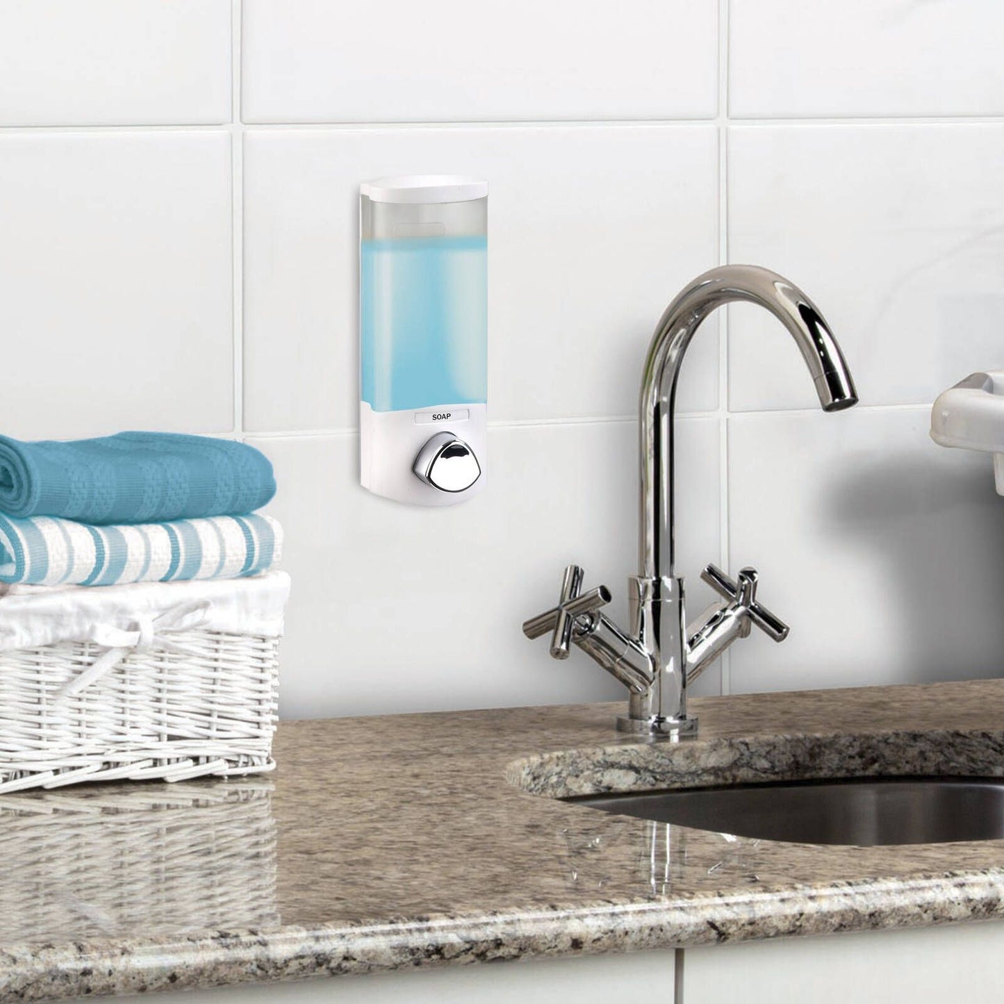 Better Living Uno Soap and Sanitiser Dispenser - 360ml - White