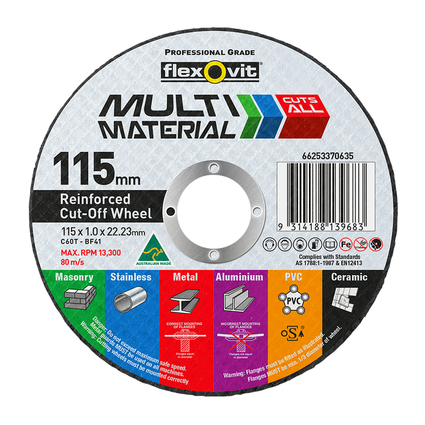 Flexovit Cut Off Wheel - 115mm x 1mm