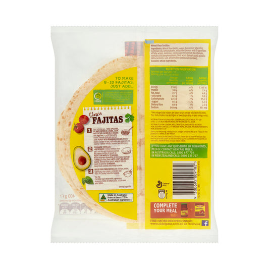 Old El Paso Regular Tortillas Fajita 10 Pack - 400g