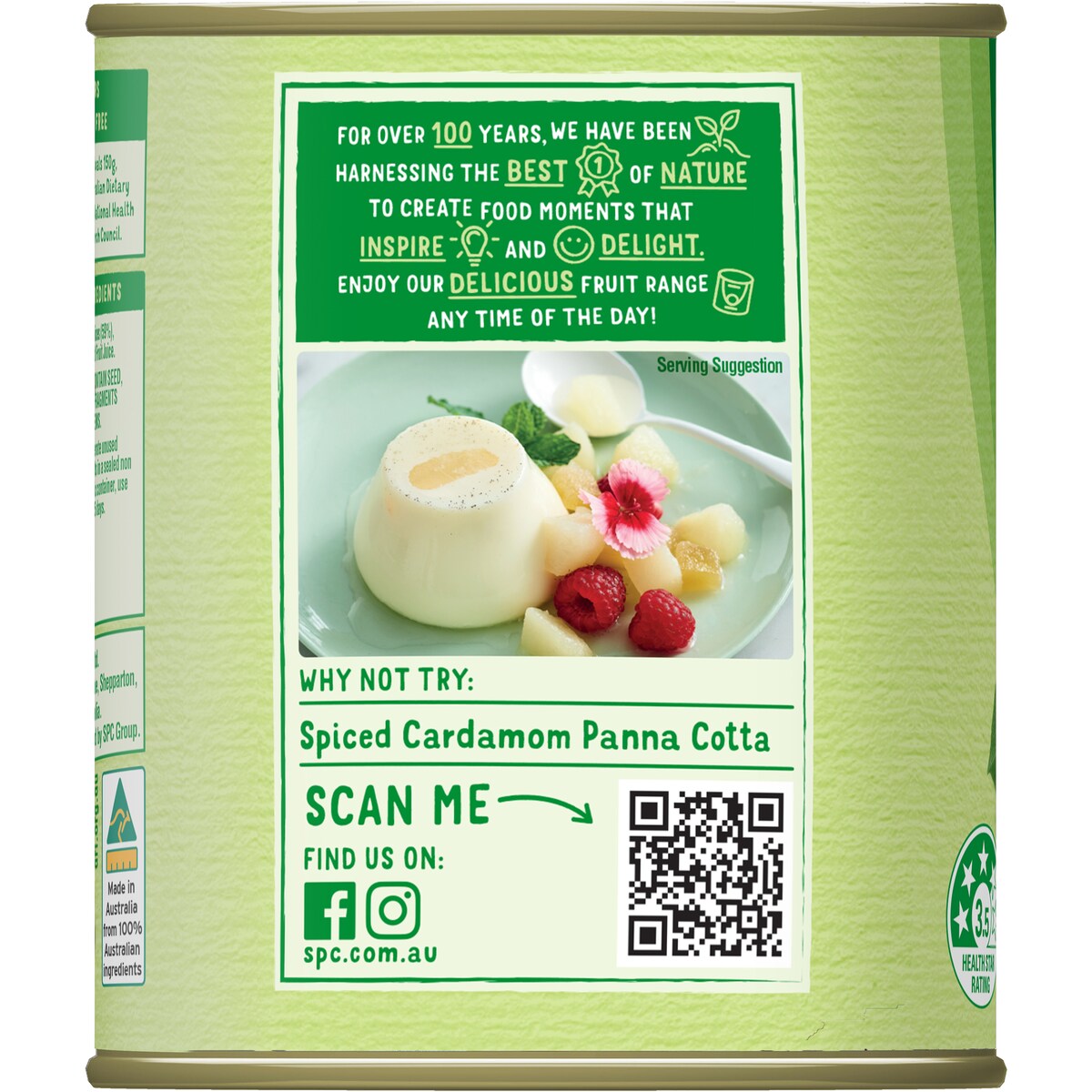 SPC Pears Sliced In Natural Juice No Added Sugar 825g