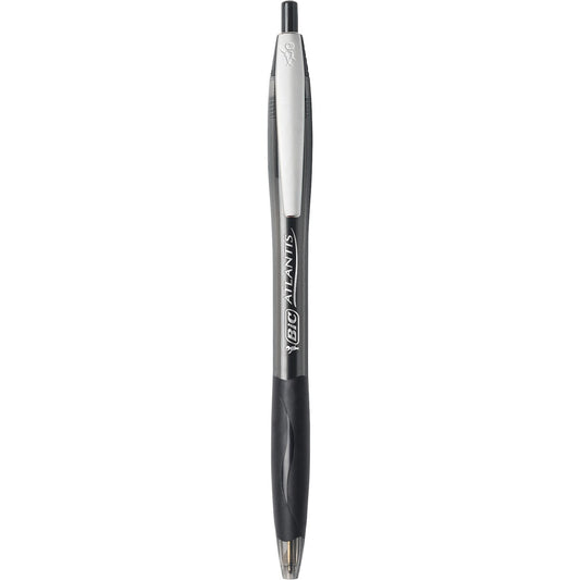 Bic Atlantis Retractable Ballpoint Pens Black 4 Pack