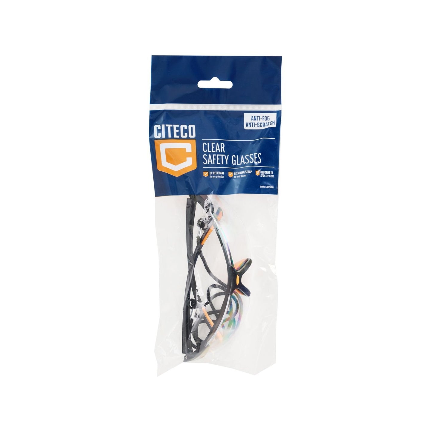Citeco Safety Glasses Clear Anti Fog Anti Scratch