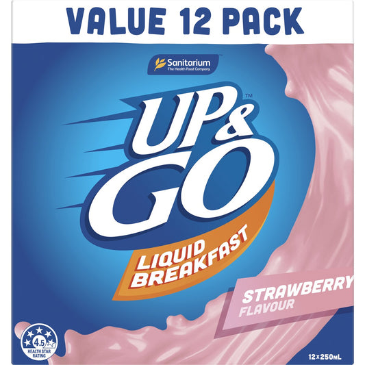 Sanitarium Up&Go Liquid Breakfast Strawberry 12 Pack