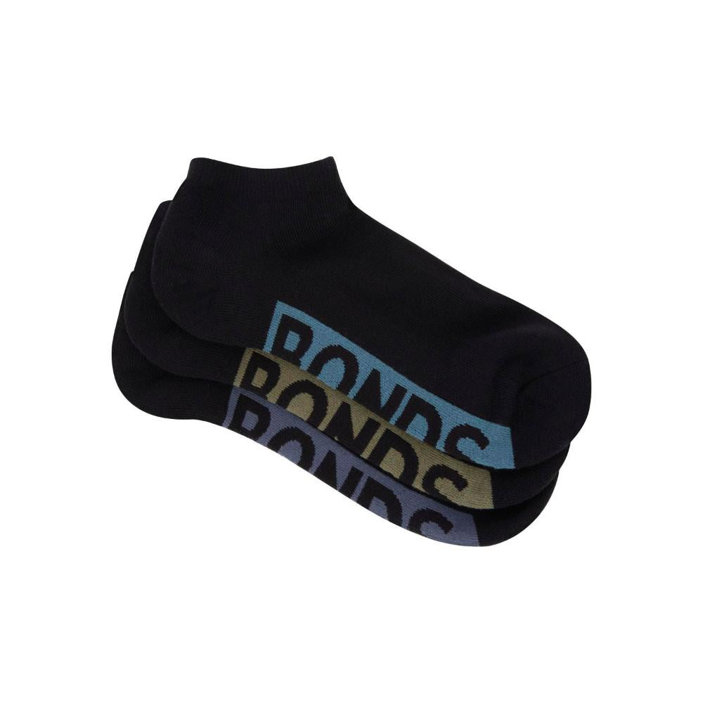 Bonds Mens Logo Low Cut 6-10 - 3 Pack