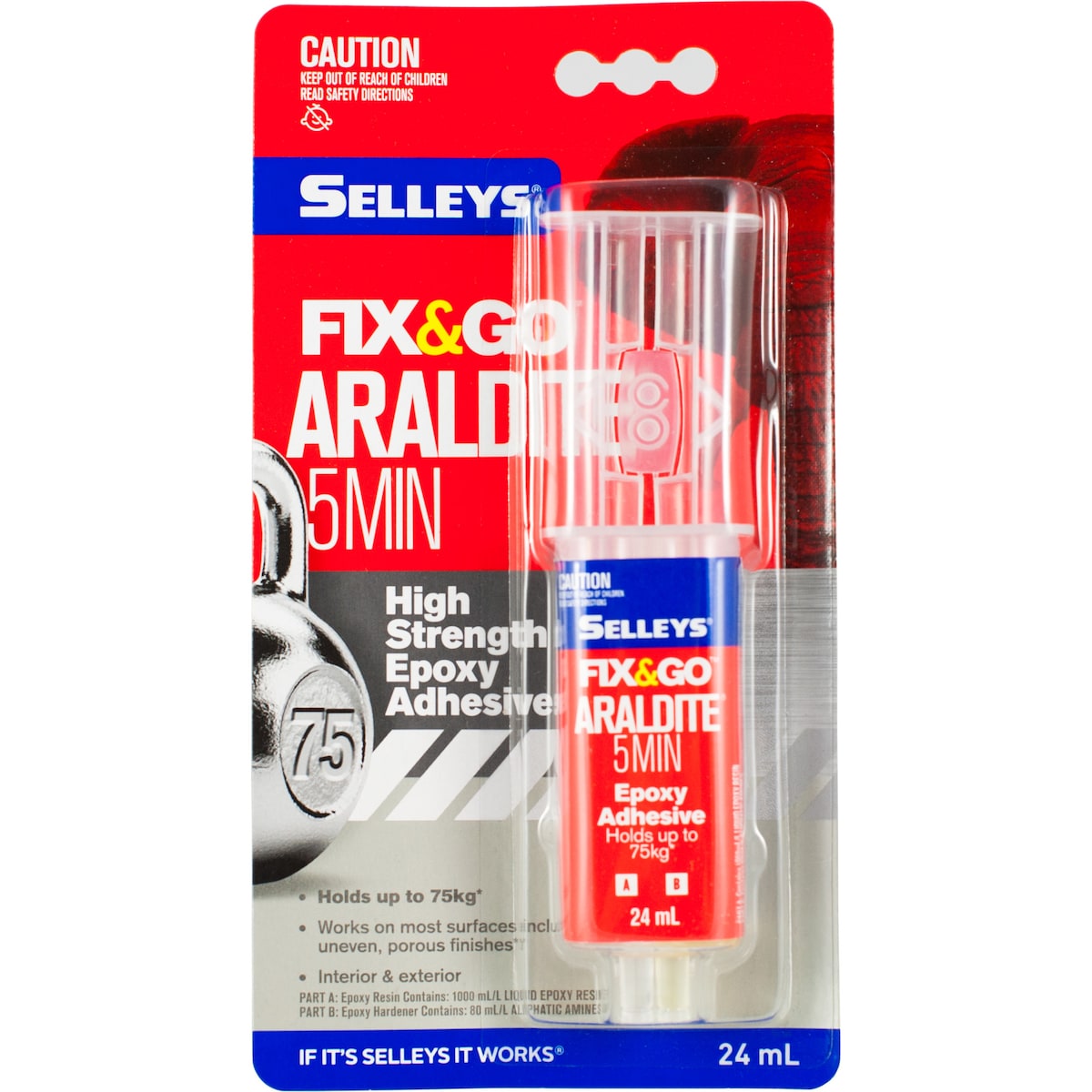 Selley's Adhesive Araldite 5 Minute Dispenser 24mL