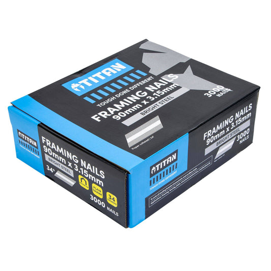 Titan Collated Framing Nails - 90mm - 3000 Pack