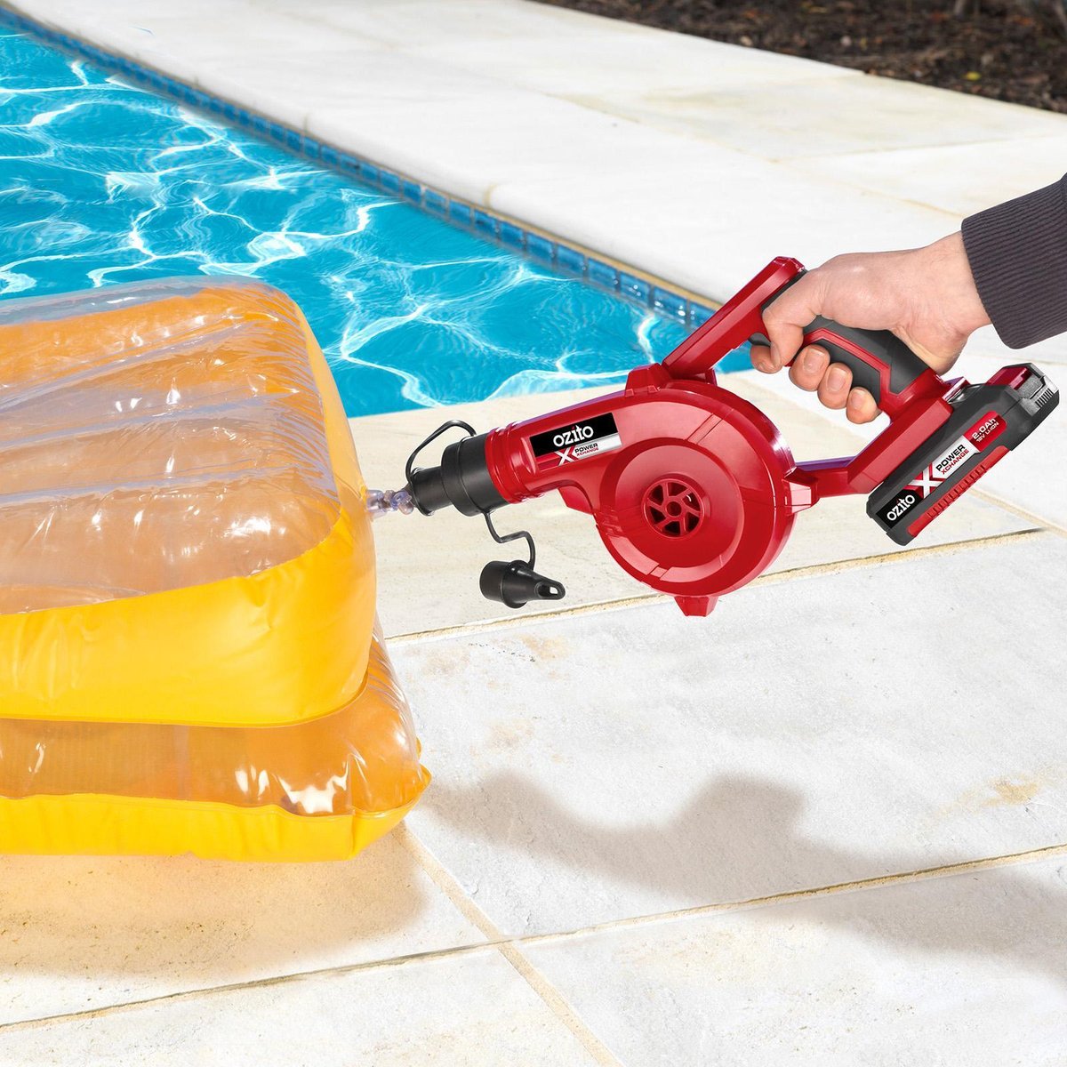 Ozito PXC Workshop Blower and Inflator Skin Only 18V Plastic Lightweight