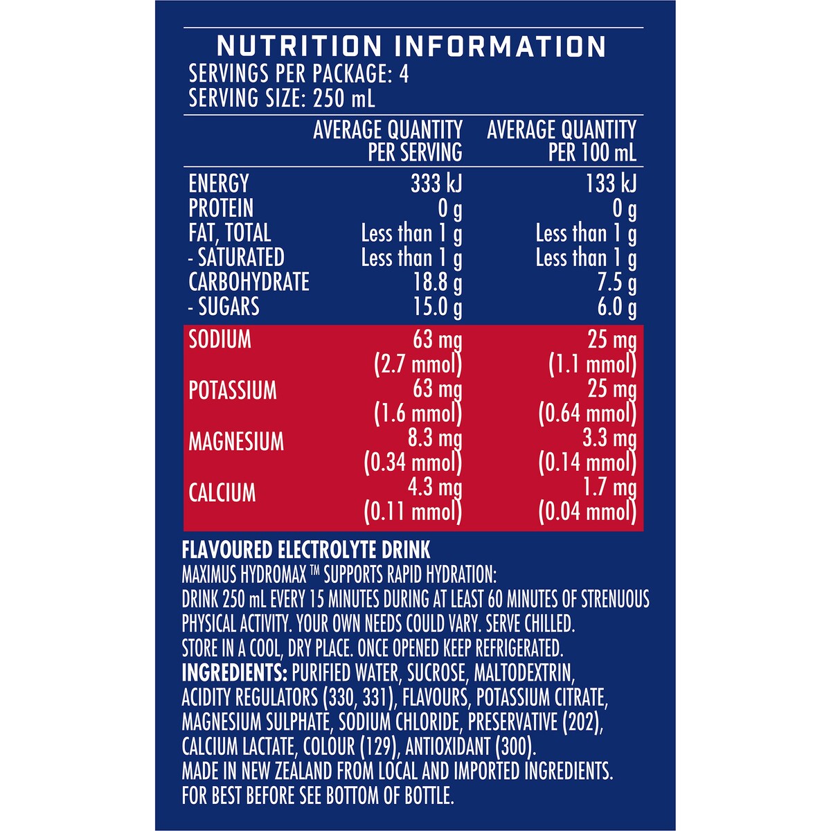 Maximus Red Isotonic Sports Drink 1L