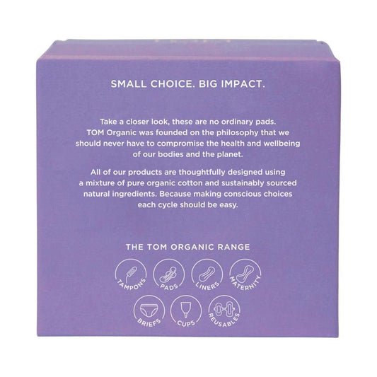 TOM Organic Pads Extra Thick Overnight - 8 pack