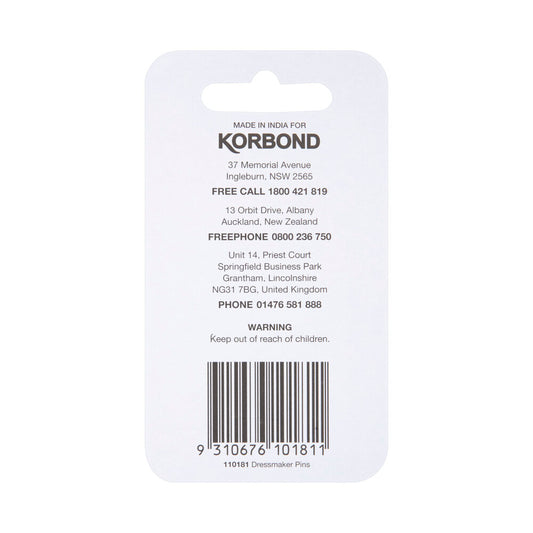 Korbond Dressmaking Pins - 1 each
