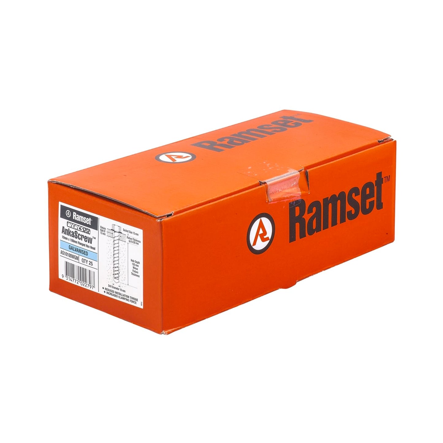 Ramset Ankascrew - 10 x 100mm - 25 Pack
