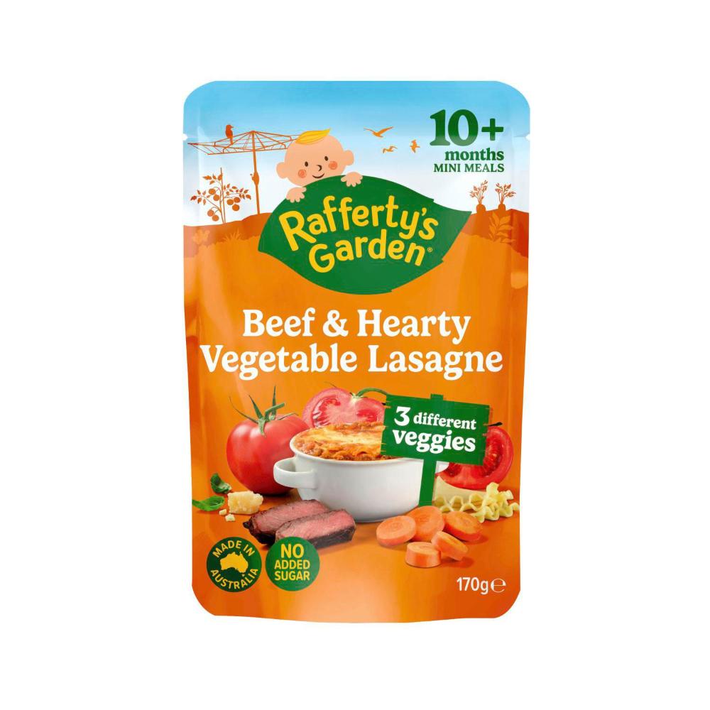 Rafferty's Garden Beef & Hearty Vegetable Lasagne Mini Meal Baby Food Pouch 10+ Months - 170g