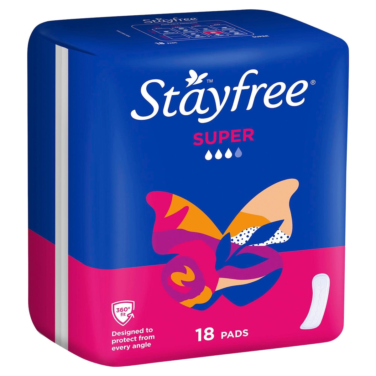 Stayfree Super Pads Super No Wings 18 pack