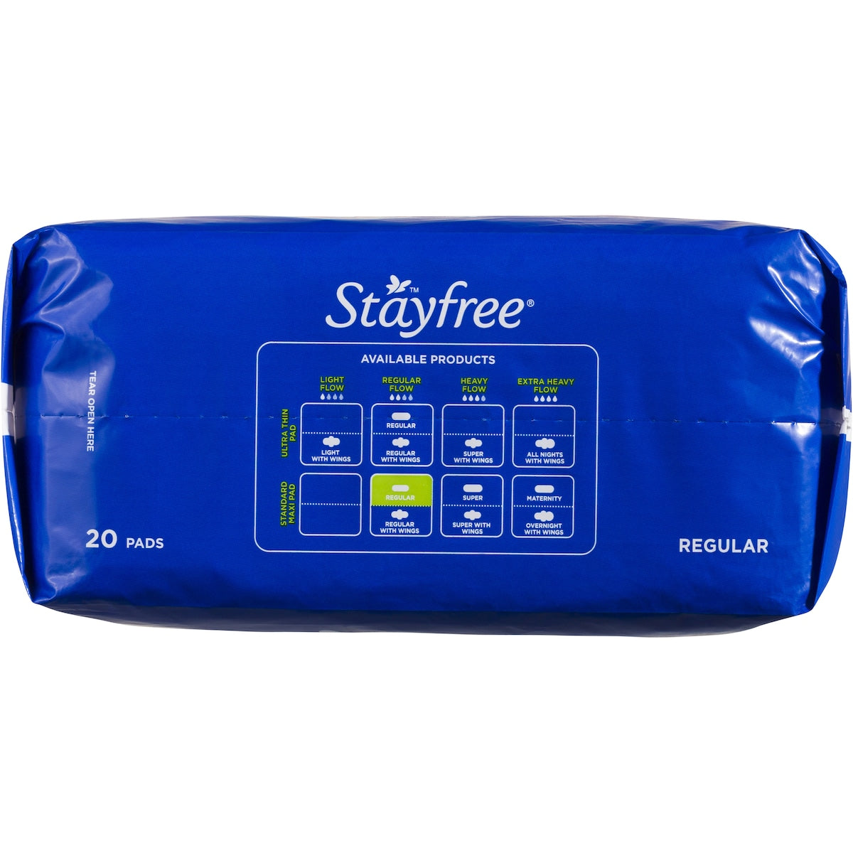 Stayfree Regular Pads No Wings 20 Pack