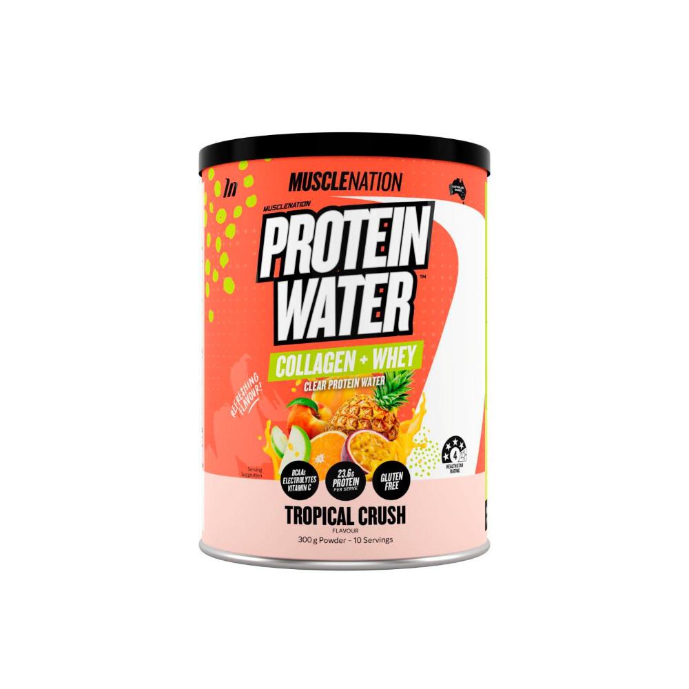 Muscle Nation Protein Water Powder Tropical Crush - 300g