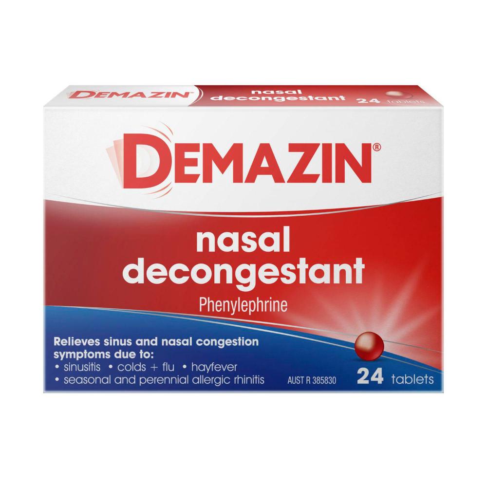 Demazin Nasal Decongestant Tablet - 24 pack