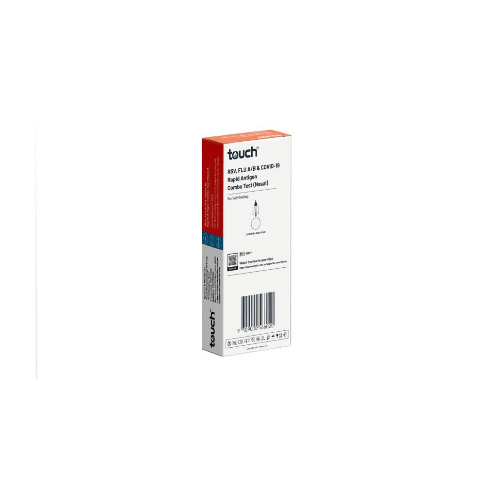 Touchbio 3 In 1 Home Test Kit Rsv- Flu A&b- Covid 19 - 2 pack