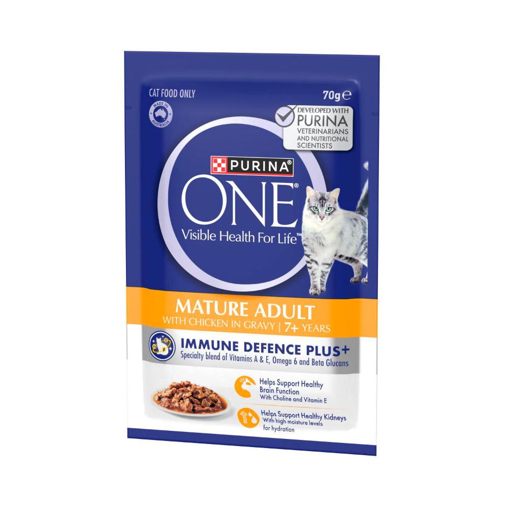 Purina One Mature 7+ Cat Food With Chicken Pouch - 70g