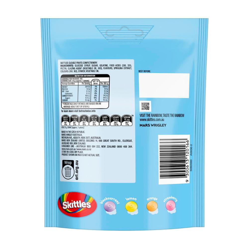 Skittles oudz Fruits Chewy Lollies - 120g