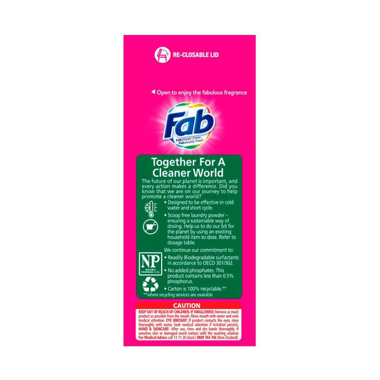 FAB Laundry Powder Frangipani Top & Front - 1kg
