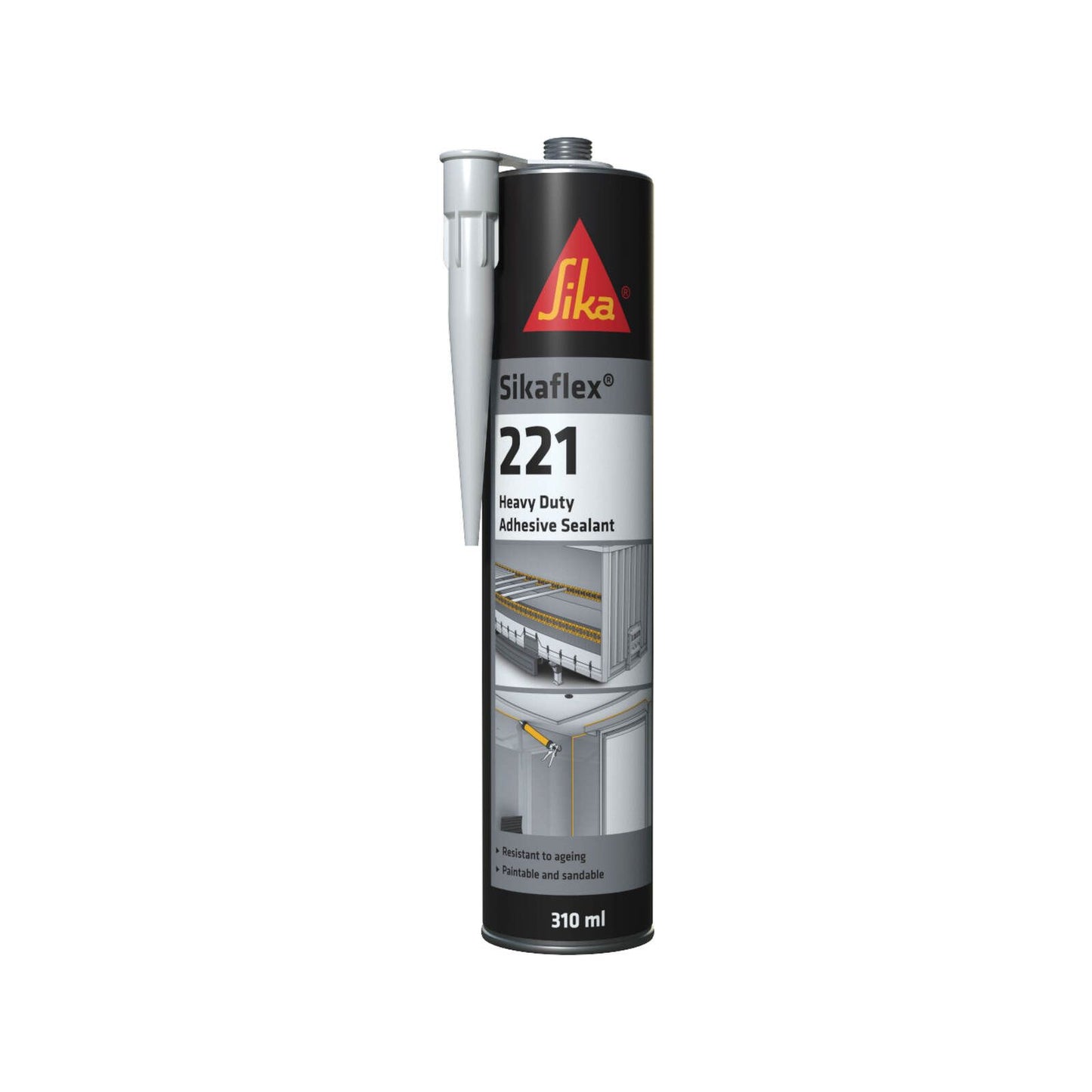 Sika Sikaflex 221 Multi Purpose Adhesive Sealant - 310ml - Black