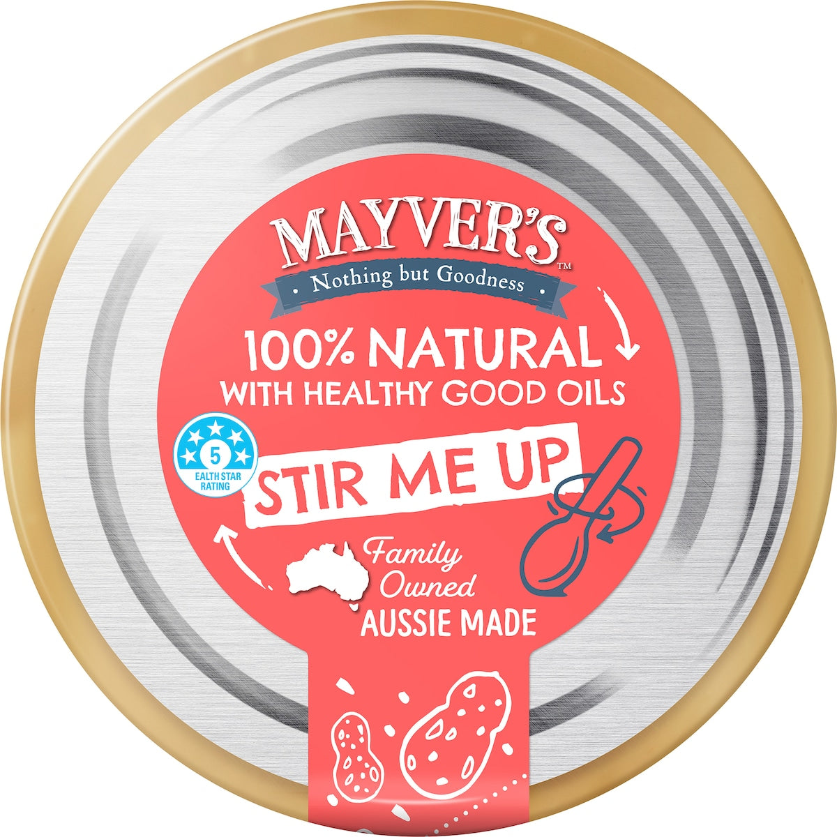 Mayvers Peanut Butter Crunchy 375g