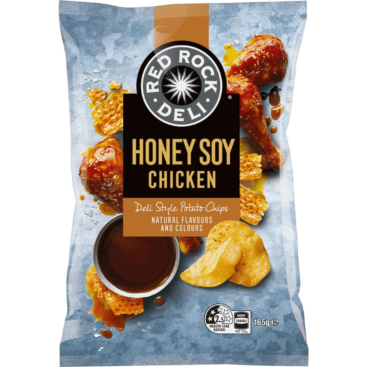 Red Rock Deli Potato Chips Honey Soy Chicken 165g