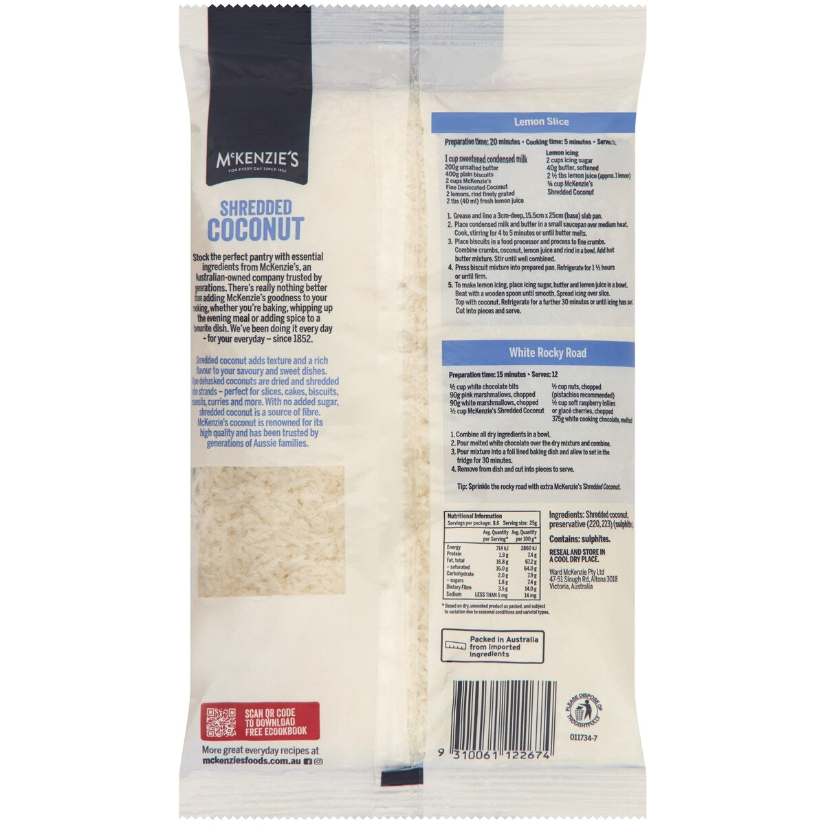 McKenzies Coconut Shredded Loose 215g